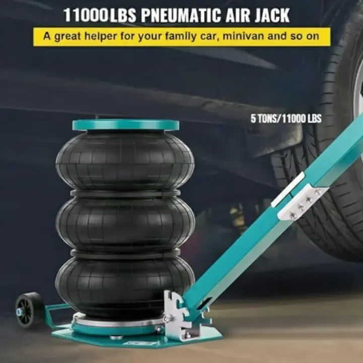 Elephant Heavy Duty Triple Air Bag Pneumatic Balloon Jack 11000lbs Quick Lift 5 Ton