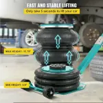 Elephant Heavy Duty Triple Air Bag Pneumatic Balloon Jack 11000lbs Quick Lift 5 Ton