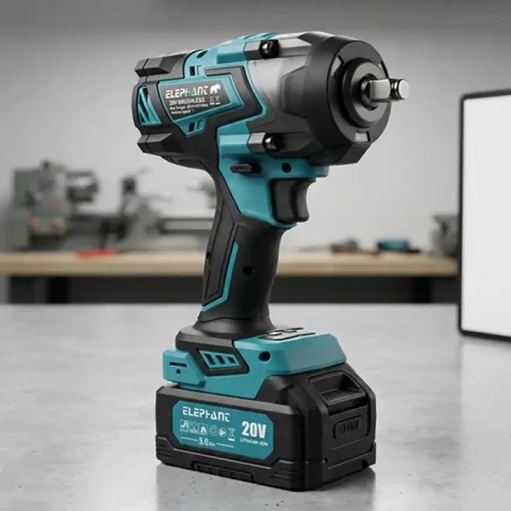 Elephant Heavy Duty 20V Cordless Impact Wrench with 2 Batteries | Build-In LED Lights | Forward & ReverseSwitch BW-1000