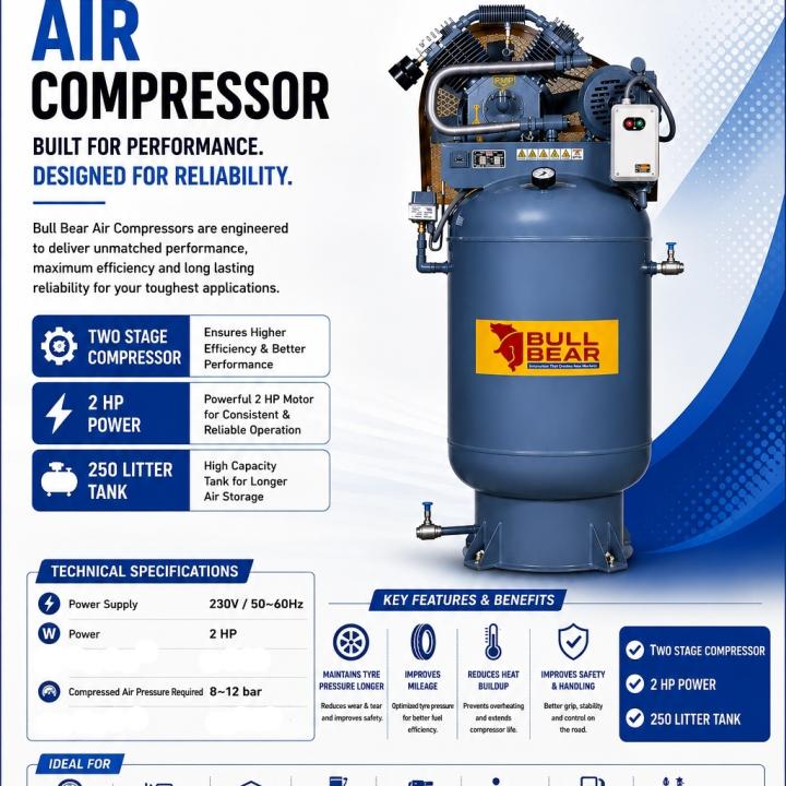Bull Bear Air Compressor Vertical BBAC(V) 2000