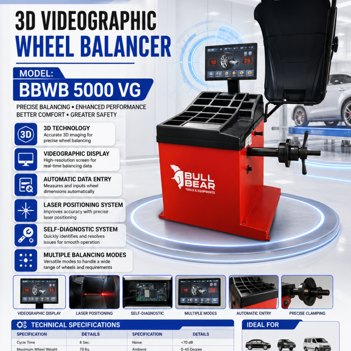 3D Videographic Wheel Balancer BBWB 5000 VG