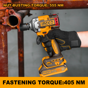 INGCO Cordless Impact Wrench 405Nm  2 Pcs combo kit COSLI23056