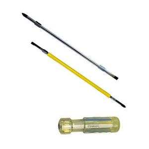 Stanley 6.0 mm (Flat) x PH2 (Phillips) x 140 mm (Blade Length) Two In One Insulated Screwdriver, STHT60560