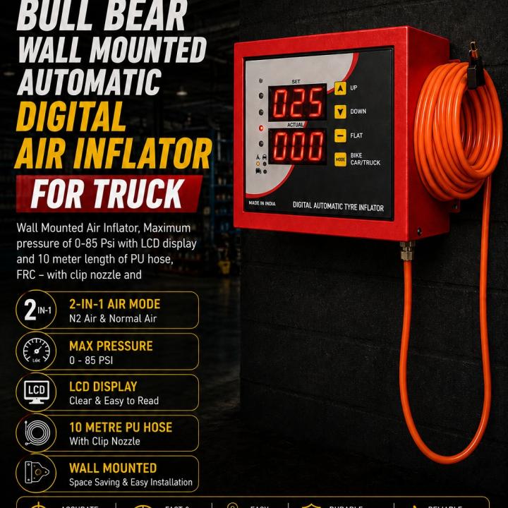 Bull Bear Wall Mounted Automatic Digital Air Inflator BBATI-W-2000-HMV