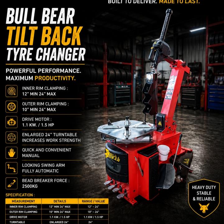 Bull Bear Tilt Back Tyre Changer BBTC3000