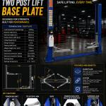 Bull Bear Two Post Lift Base Plate BBTPL5000BP