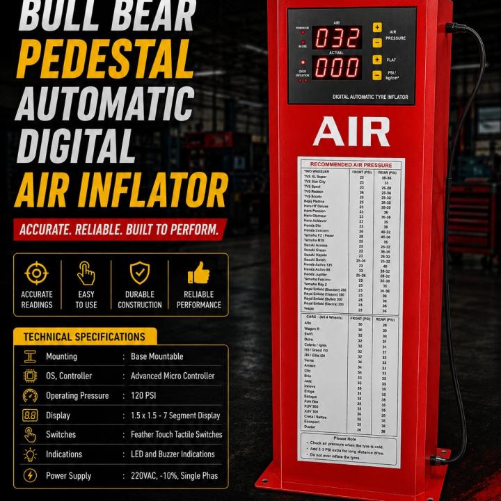 Bull Bear Pedestal Automatic Digital Air Inflator BBATI-F-2000