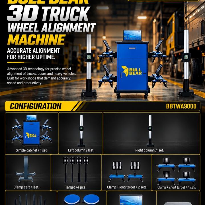 Bull Bear 3D Truck Wheel Alignment Machine BBTWA9000