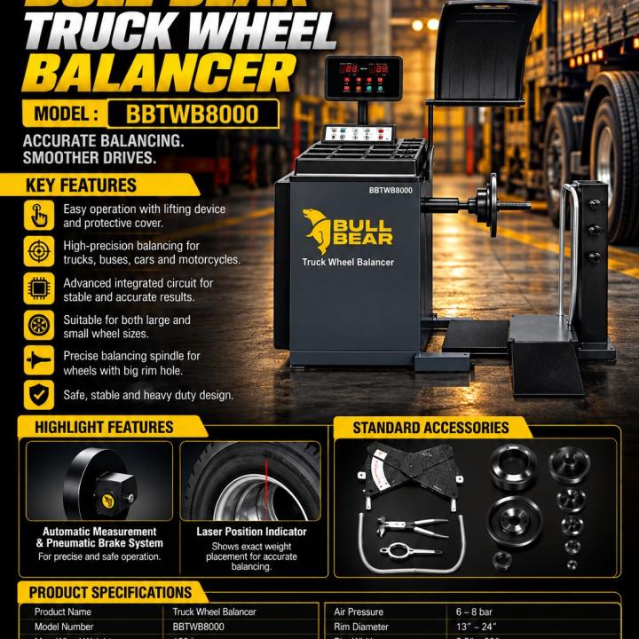 Bull Bear Truck Wheel Balancer BBTWB8000